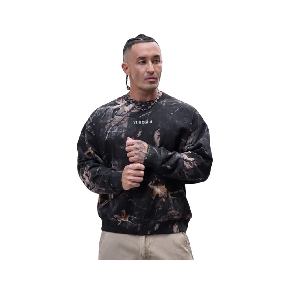 YoungLA Tree Camo Collection Crewnecks Black Tree Camo