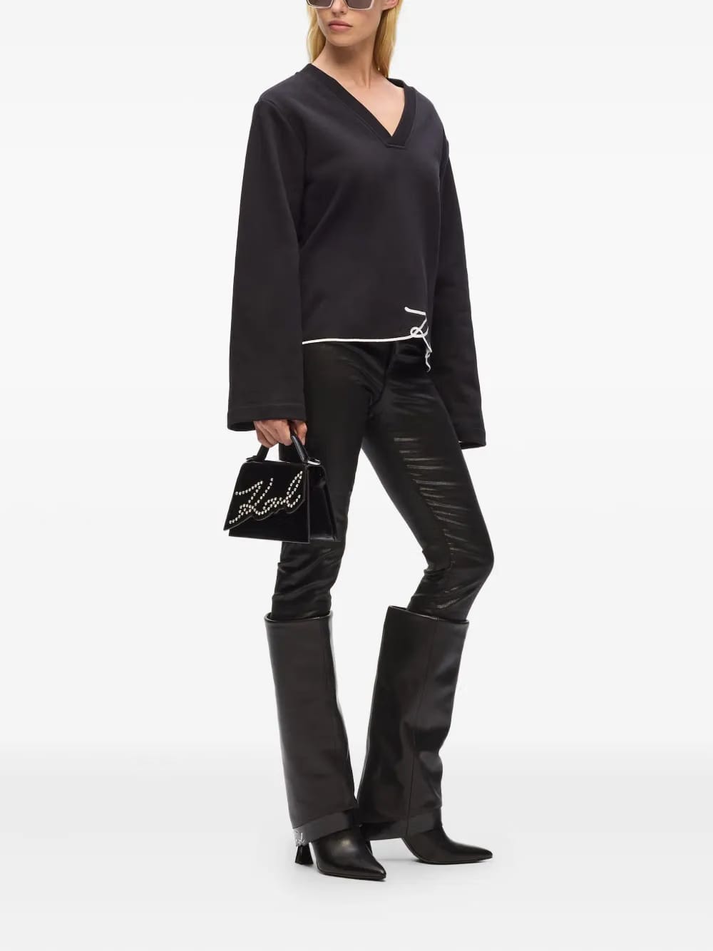 small signature-studs cross body bag