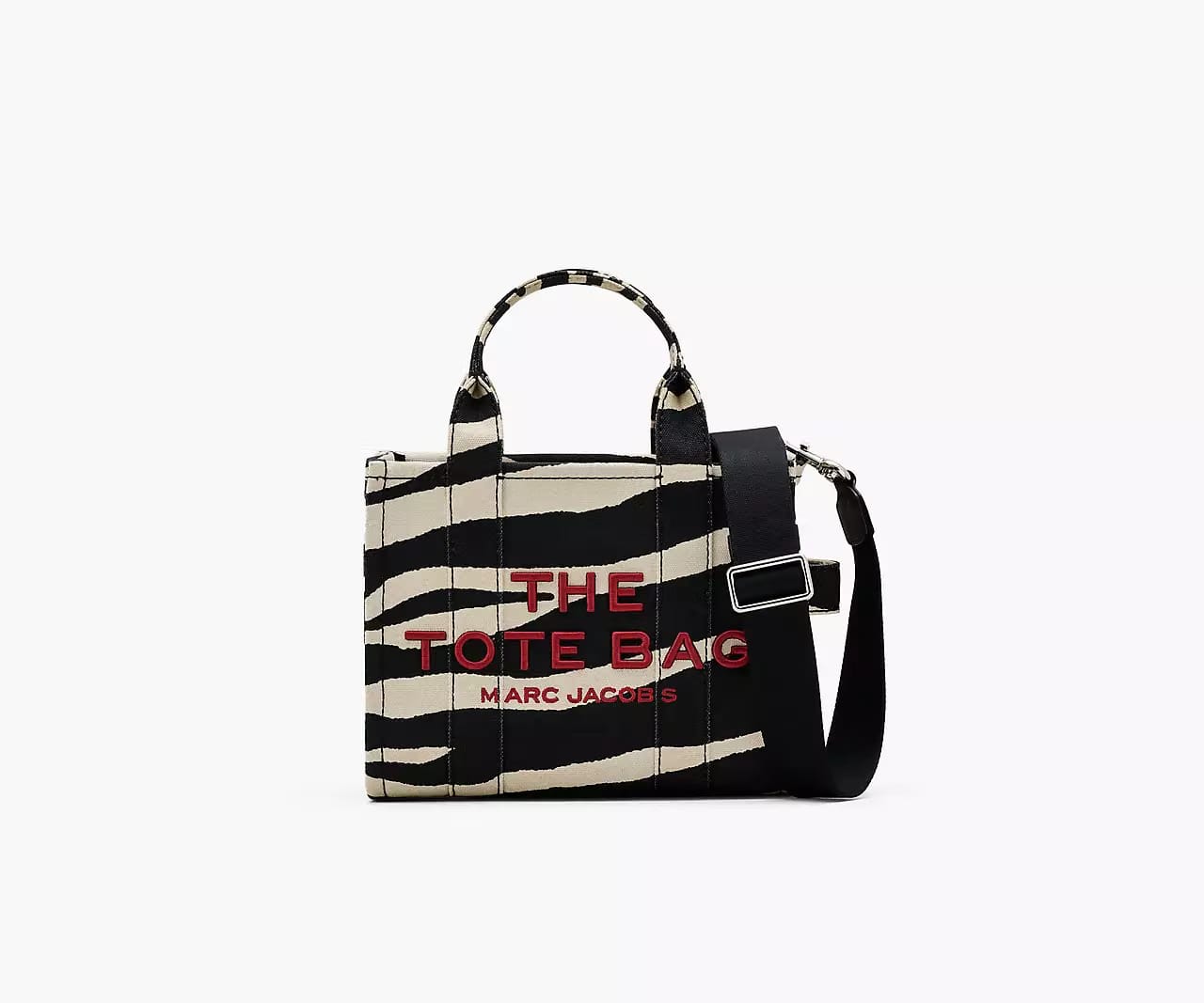 Marc Jacobs The Zebra Canvas Small Tote Bag 'Black/White'