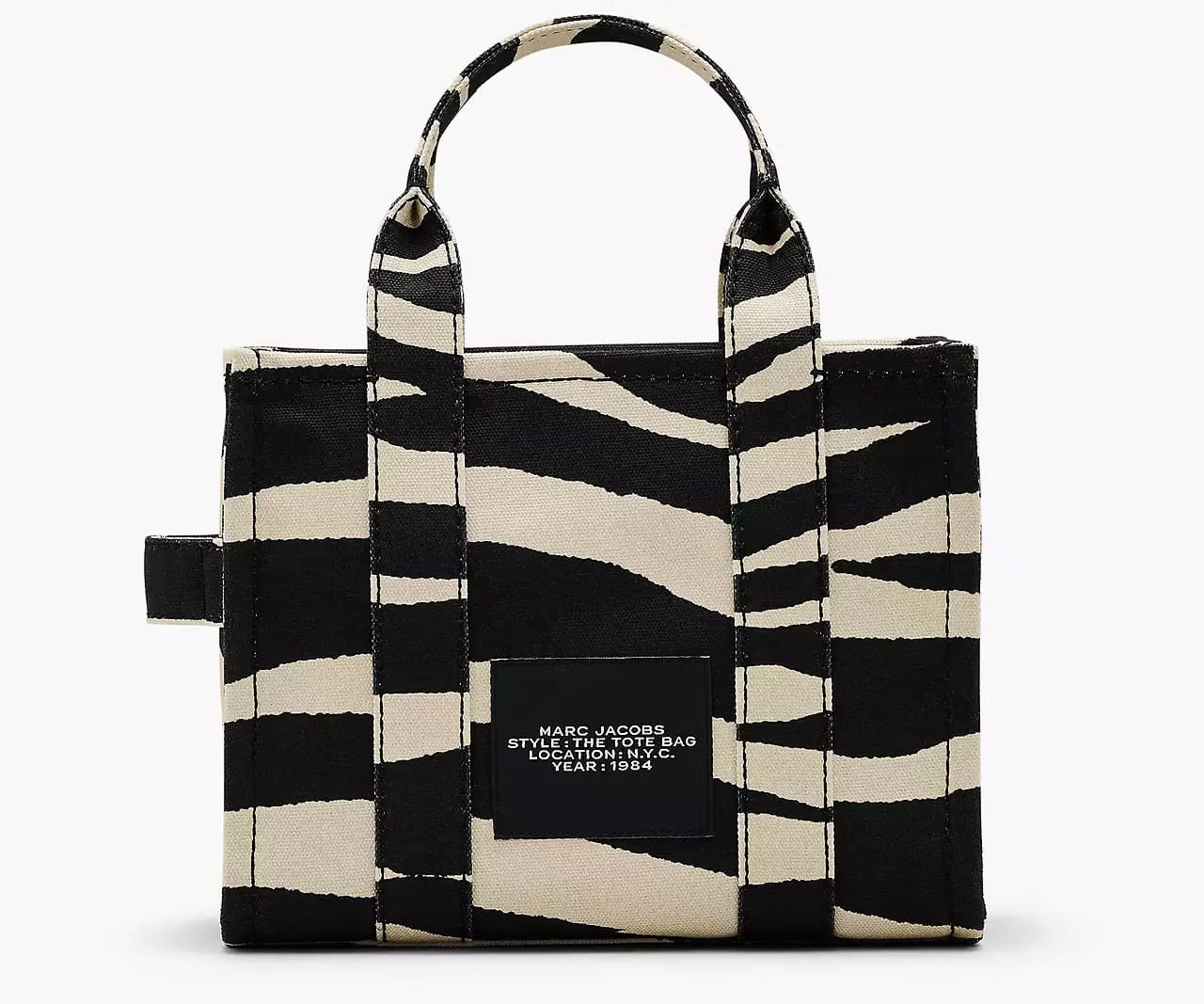 Marc Jacobs The Zebra Canvas Small Tote Bag 'Black/White'
