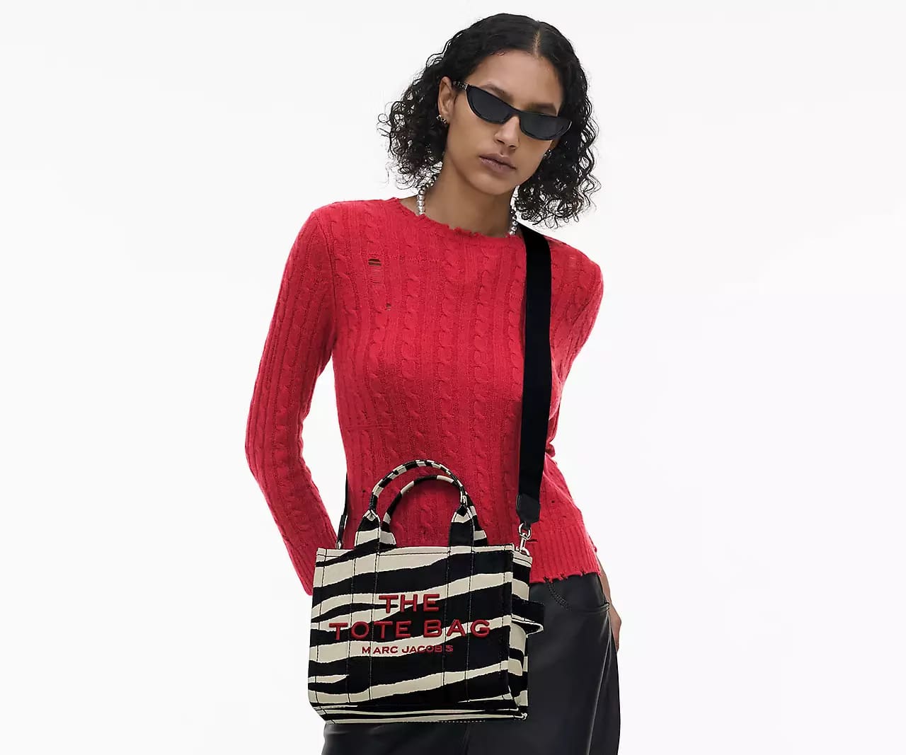 Marc Jacobs The Zebra Canvas Small Tote Bag 'Black/White'