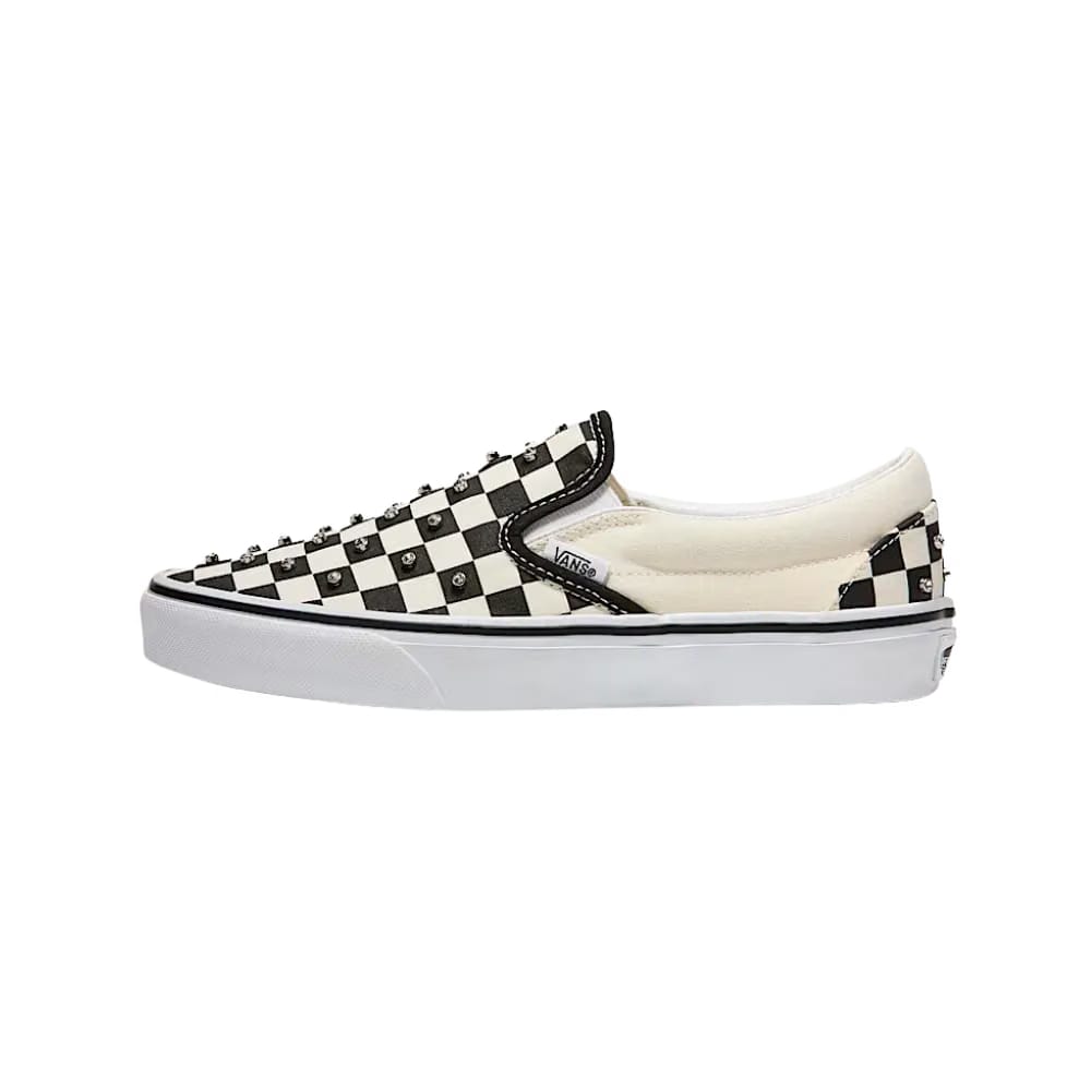 Vans Classic Slip-On Checkerboard Shoe Black And White