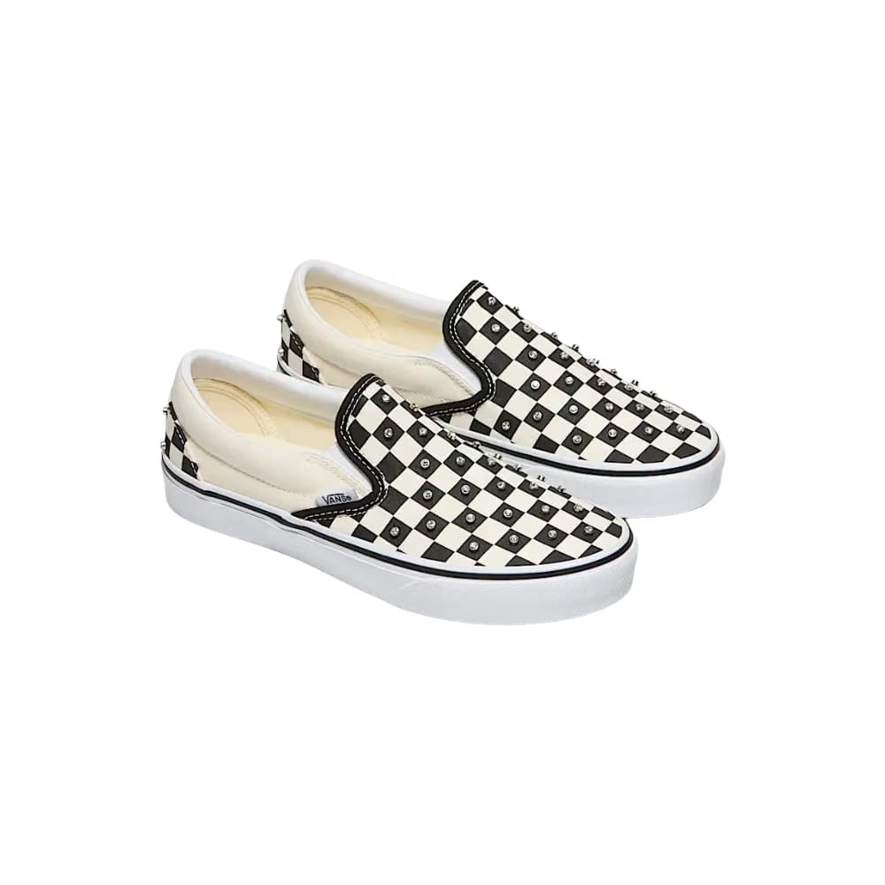 Vans Classic Slip-On Checkerboard Shoe Black And White