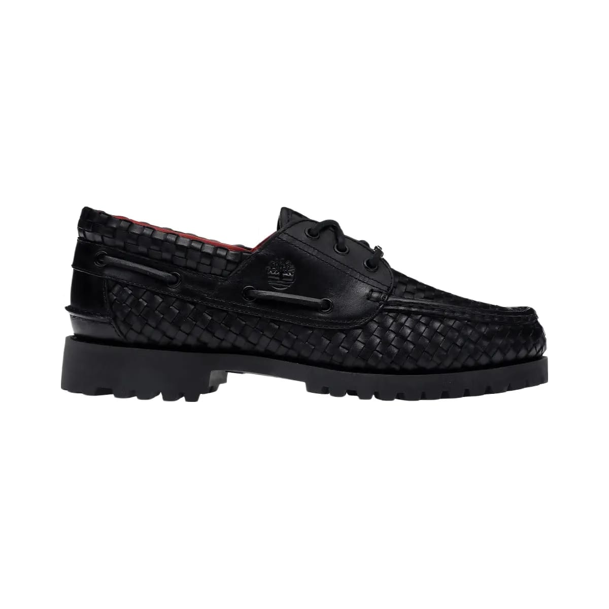 Timberland Woven Leather 3-Eye Lug Supreme Black