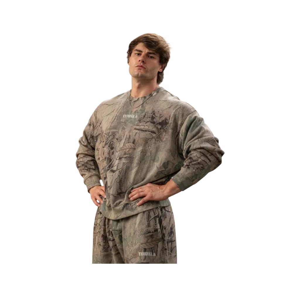 YoungLA Tree Camo Collection Crewnecks Beige Tree Camo