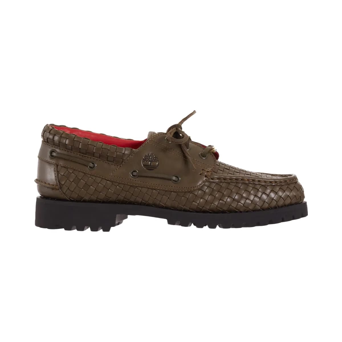 Timberland Woven Leather 3-Eye Lug Supreme Olive