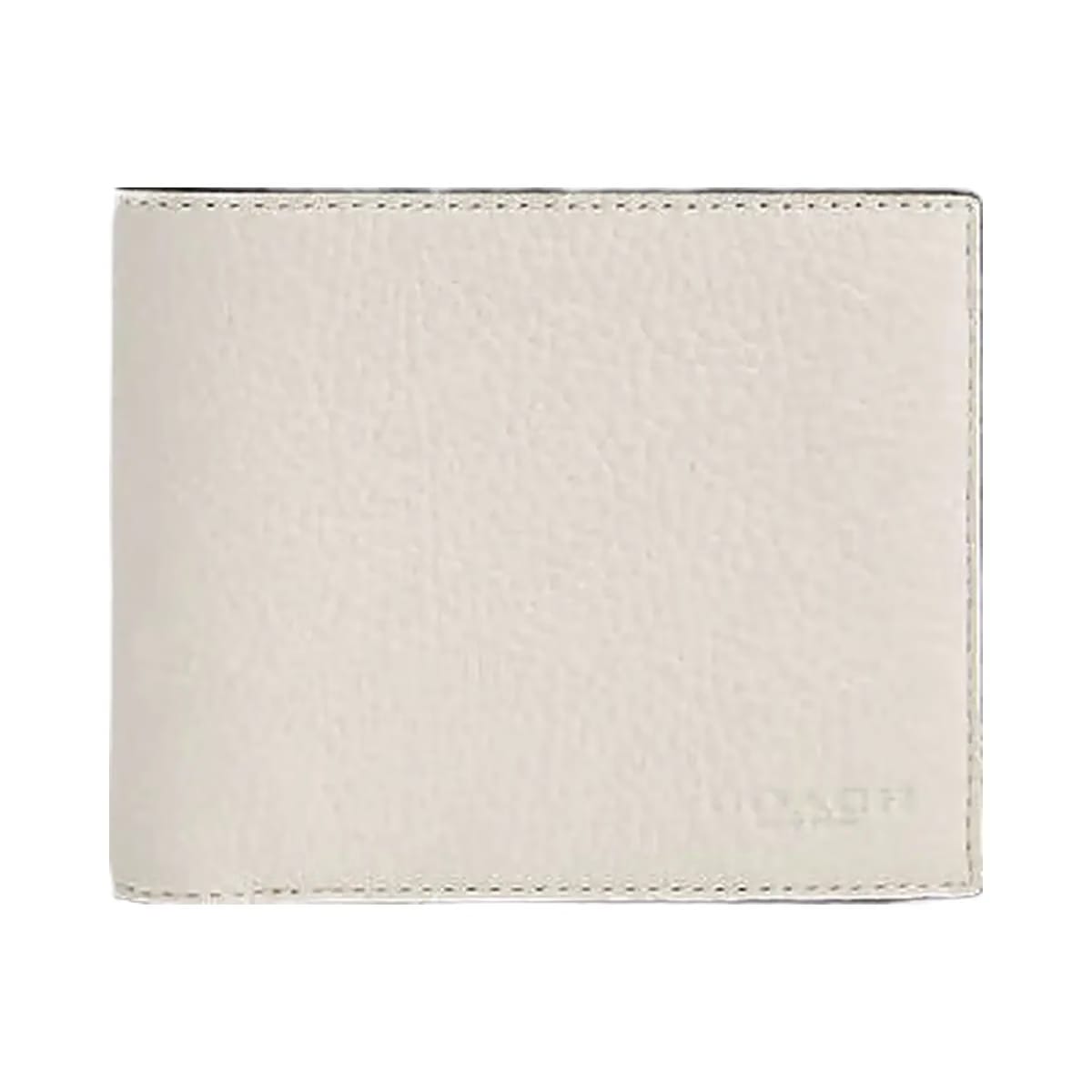Coach 3 In 1 Wallet Pebbled Leather-Gunmetal-Chalk