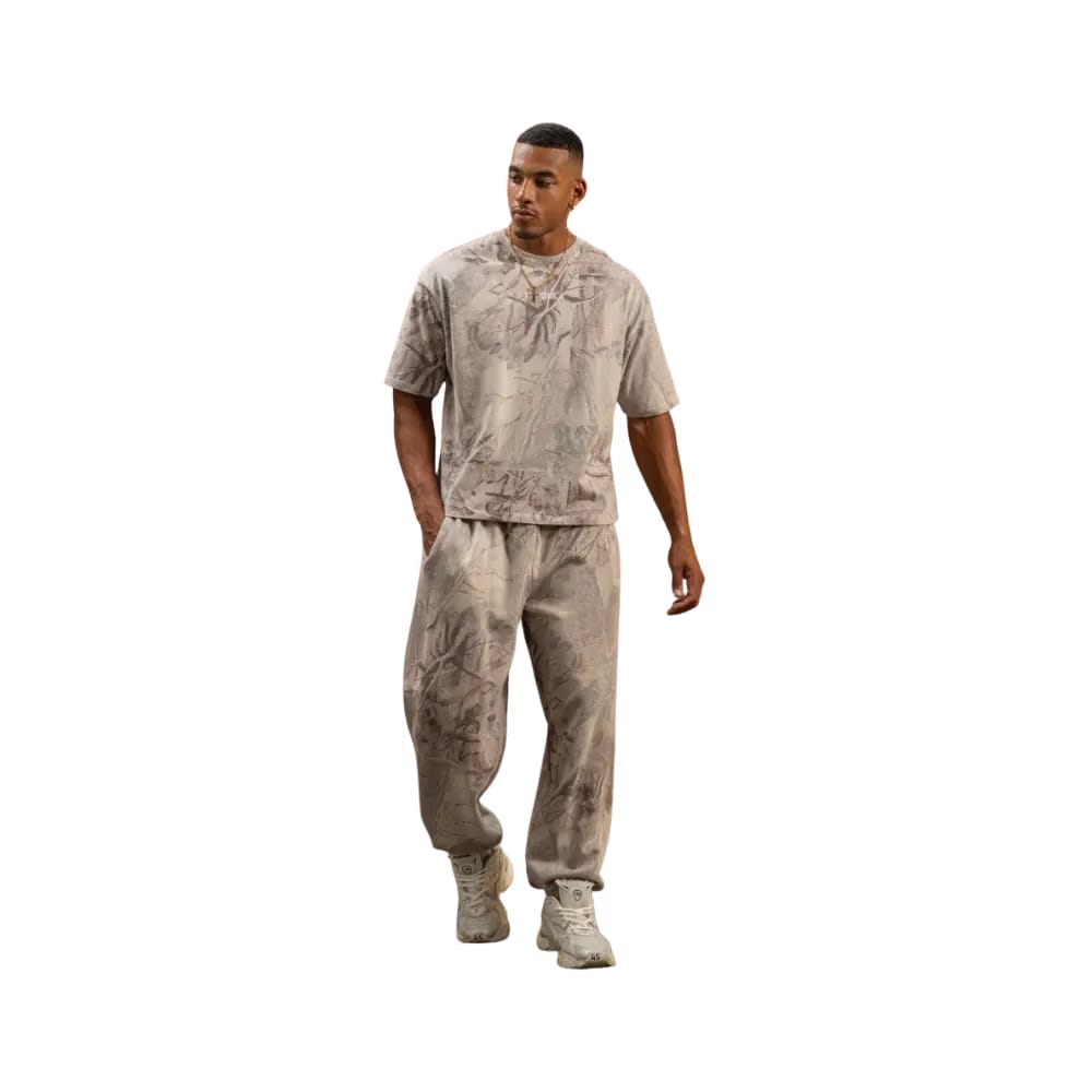 YoungLA Tree Camo Collection Baggy Joggers Beige Tree Camo