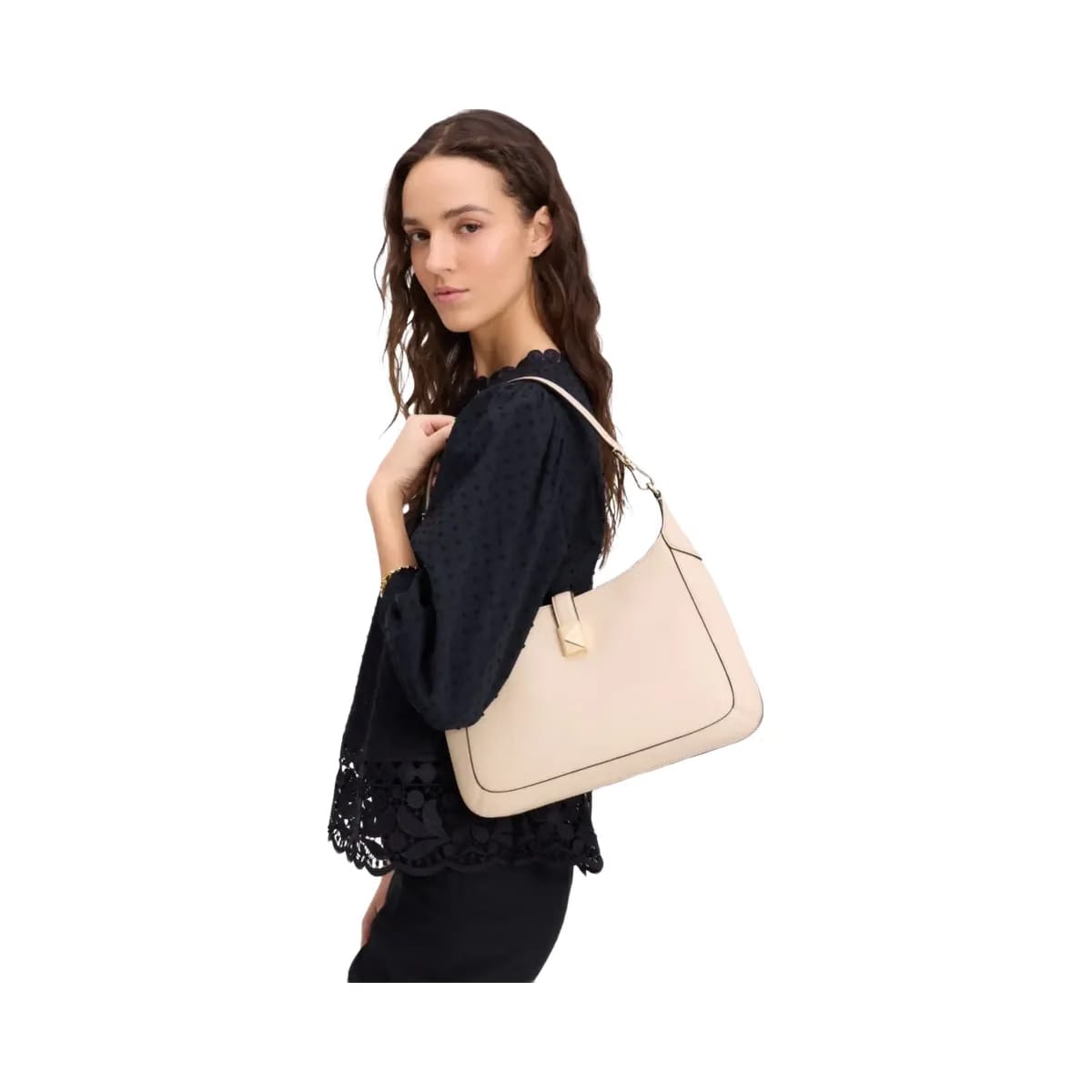 Kate Spade Deco Hobo Bag Milk Glass