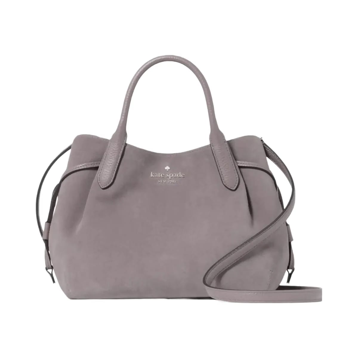 Kate Spade Dumpling Suede Small Satchel Hare Grey