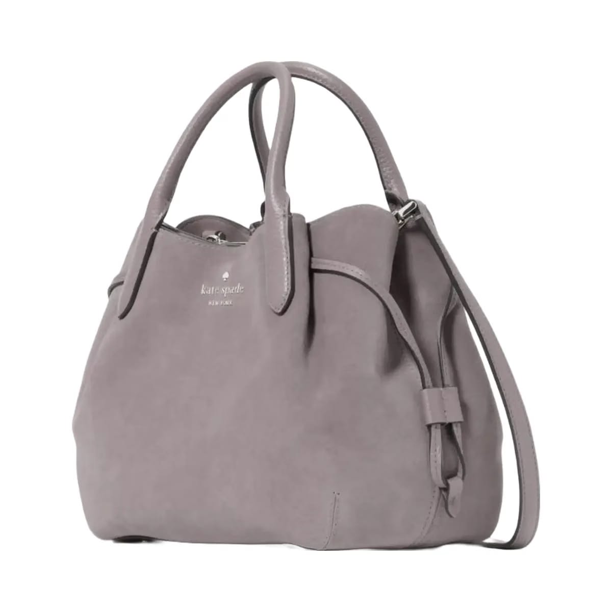 Kate Spade Dumpling Suede Small Satchel Hare Grey