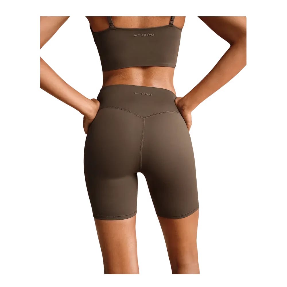 Nike X Skims Matte Women's High-Waiste 5" Biker Shorts Dark Sepiad