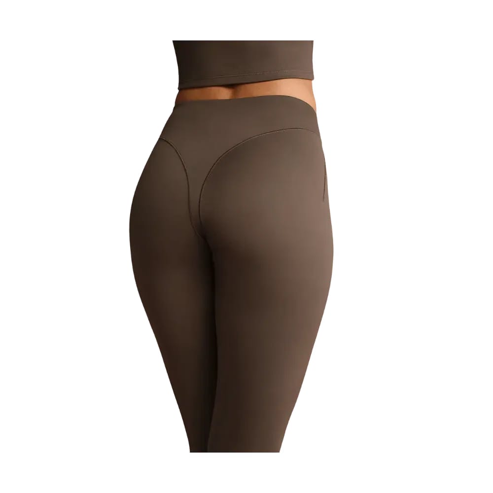 Nike X Skims Matte Women's High-Waisted V-Panel Straight Leggings DARK SEPIA