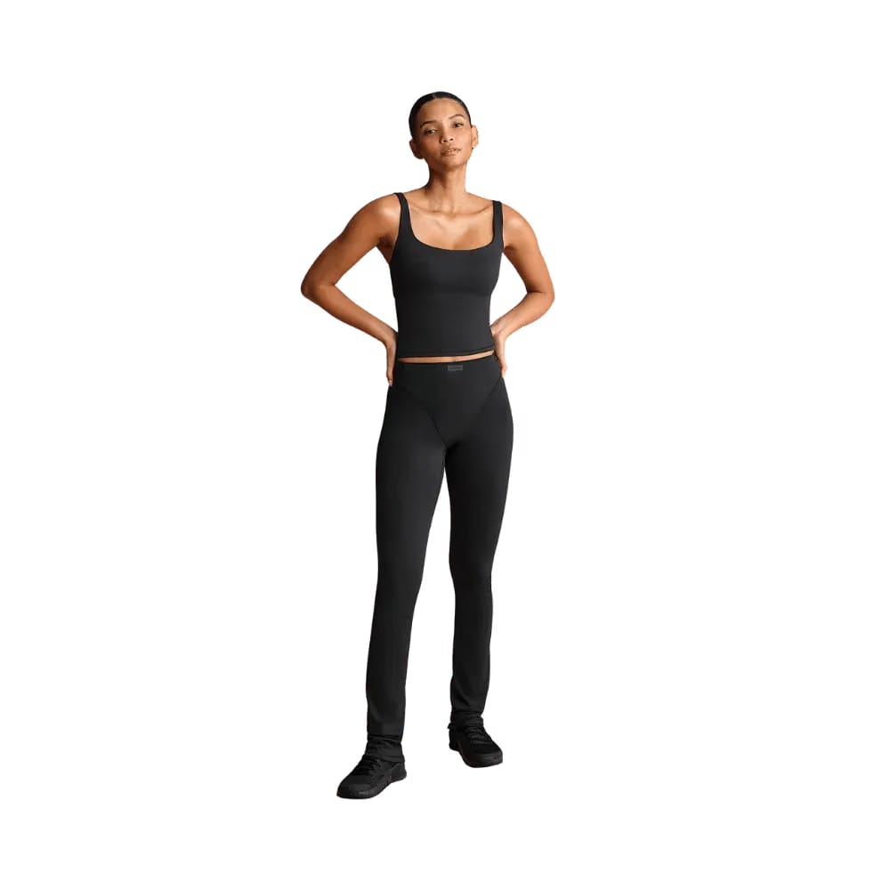 Nike X Skims Matte Women's High-Waisted V-Panel Straight Leggings OBSIDIAN