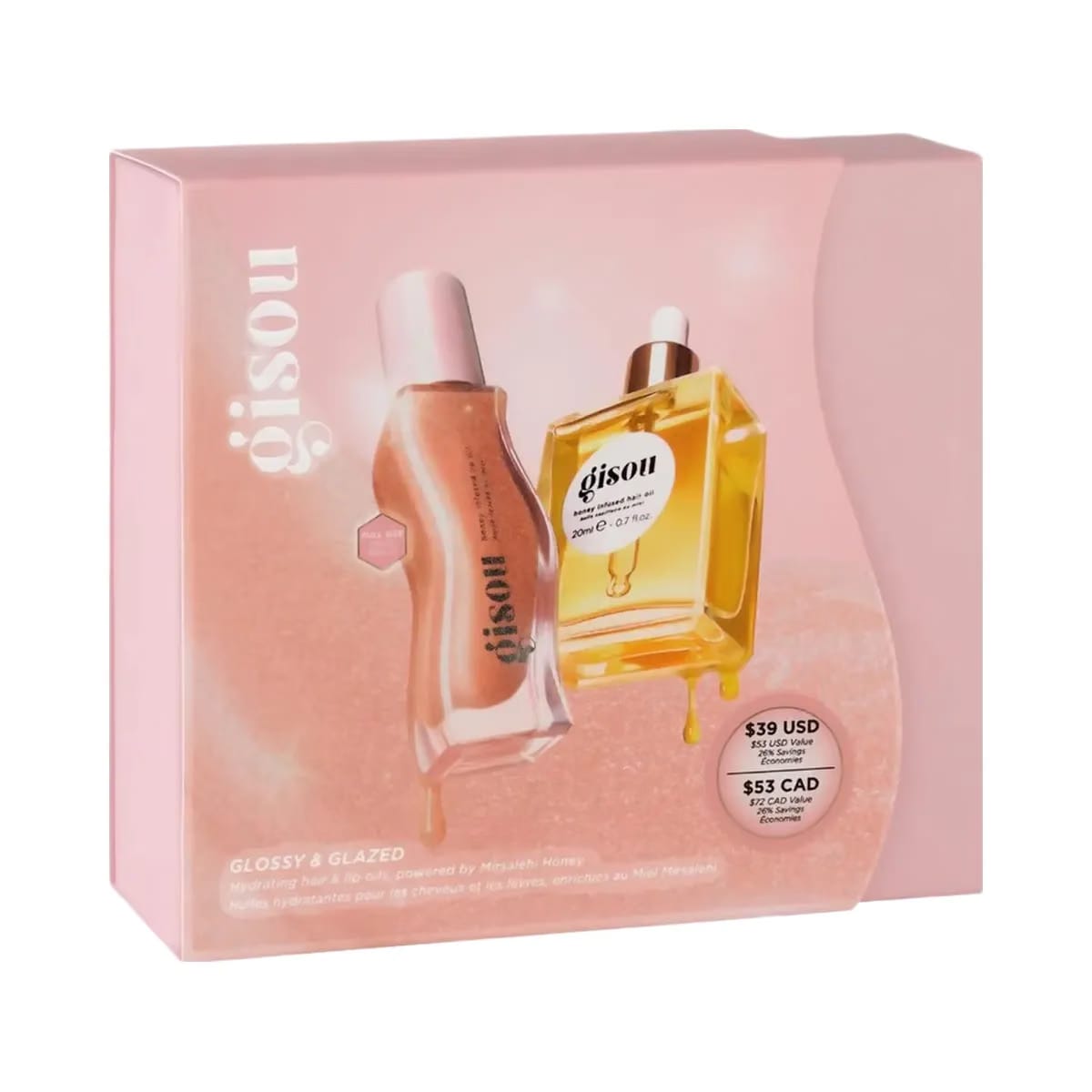 Gisou Glossy & Glazed Hair & Lip Oil Gift Set