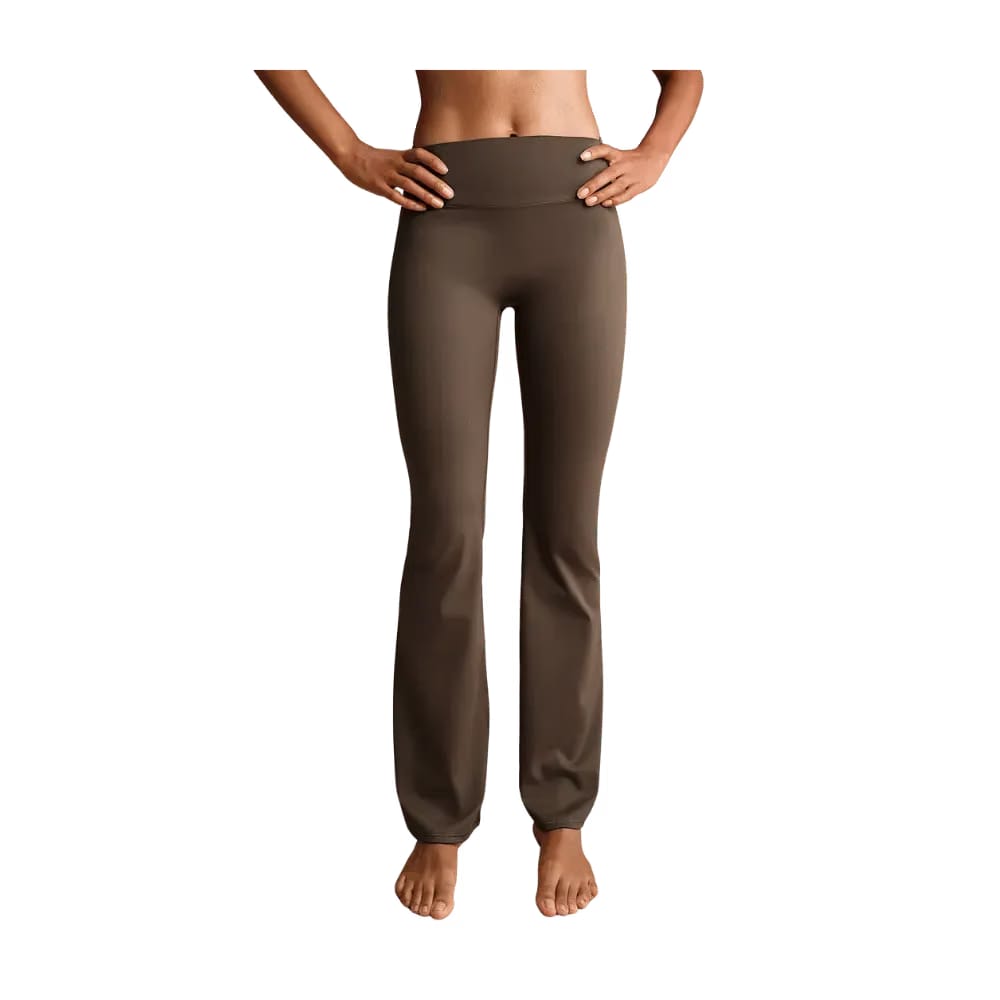 Nike X Skims Matte Women's High-Waisted Slim Flared Leggings Dark Sepia
