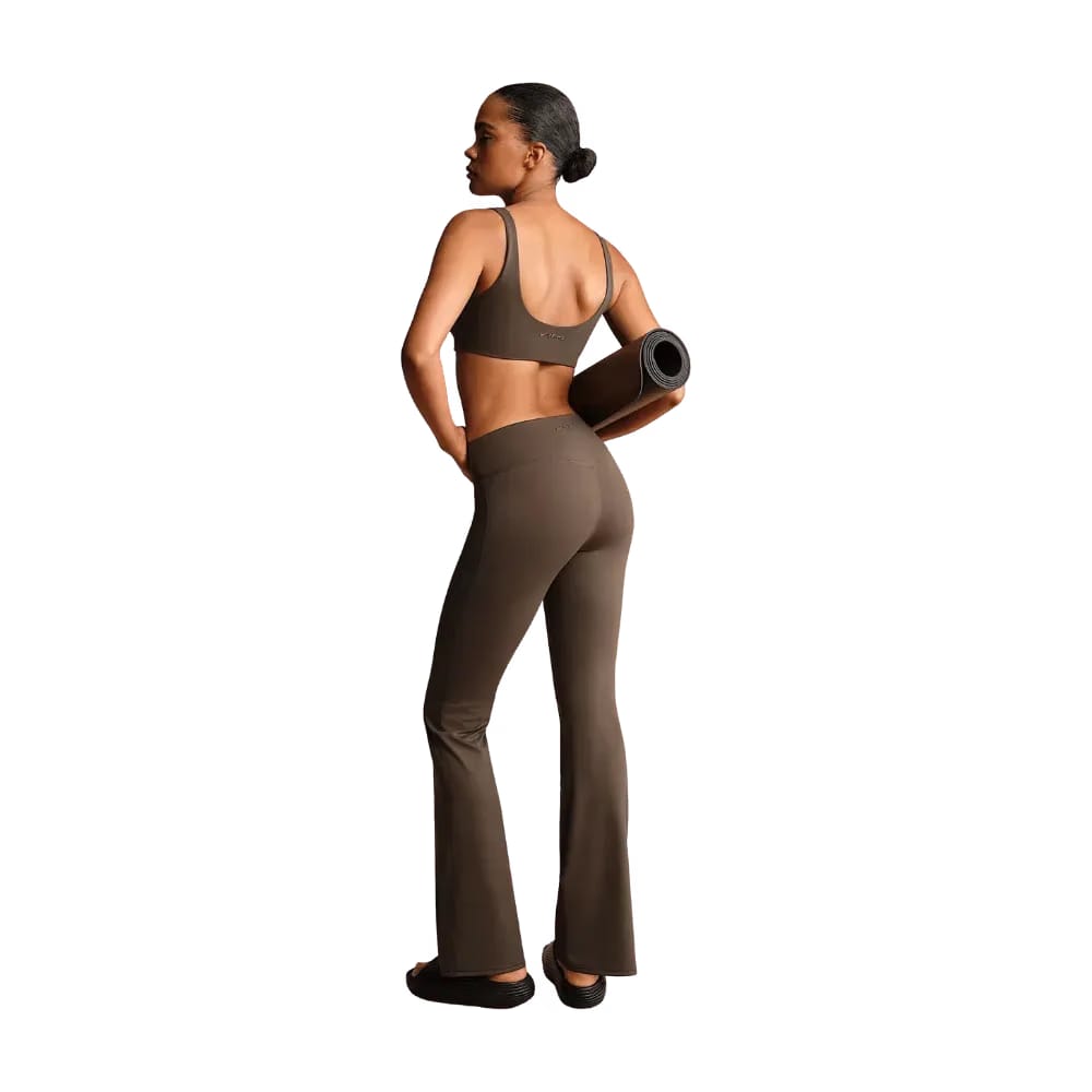 Nike X Skims Matte Women's High-Waisted Slim Flared Leggings Dark Sepia