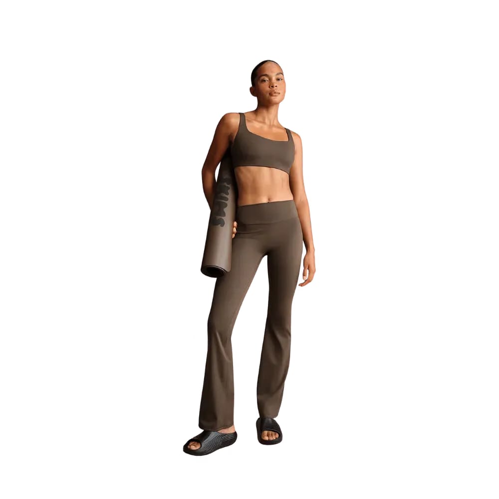 Nike X Skims Matte Women's High-Waisted Slim Flared Leggings Dark Sepia