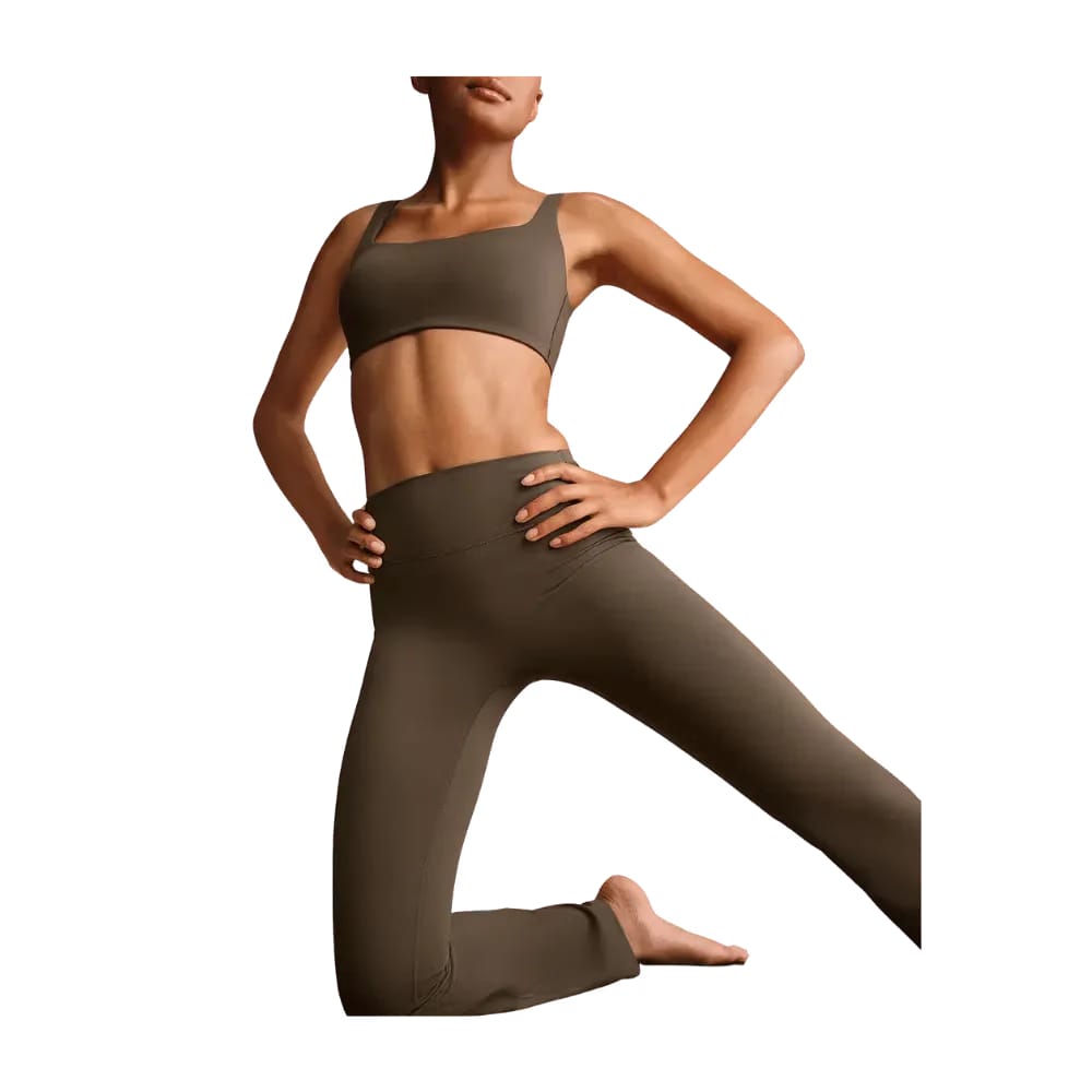 Nike X Skims Matte Women's High-Waisted Slim Flared Leggings Dark Sepia