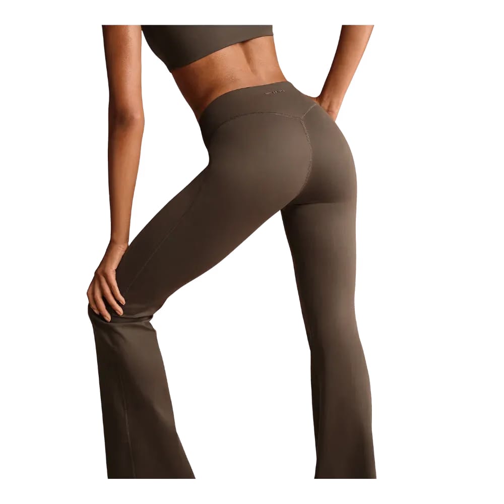 Nike X Skims Matte Women's High-Waisted Slim Flared Leggings Dark Sepia