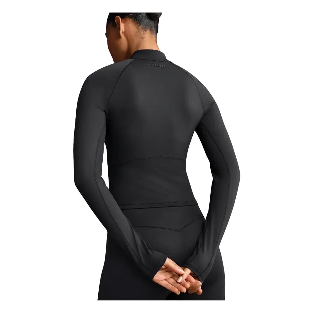 Nike X Skims Matte Women's Mock-Neck Full-Zip Jacket Obsidian