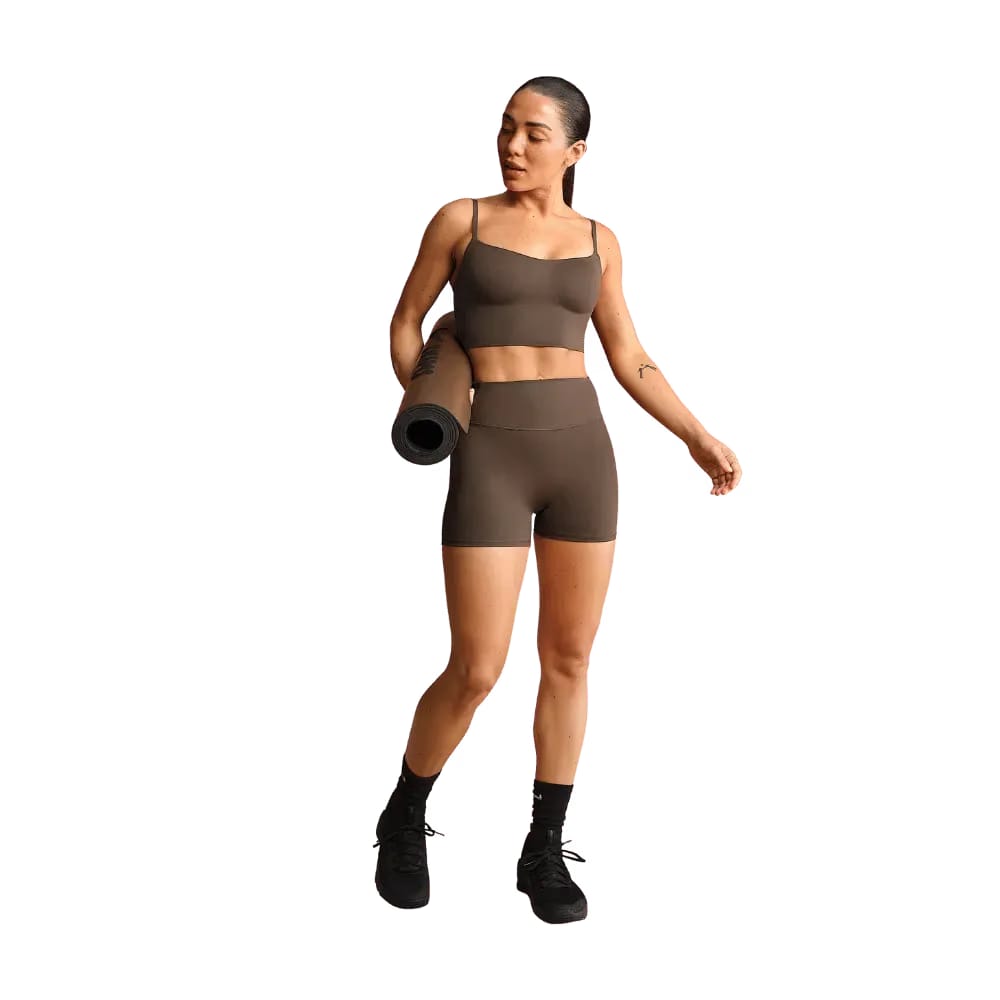 Nike X Skims Matte Women's High-Waisted 3" Boyshorts Dark Sepia