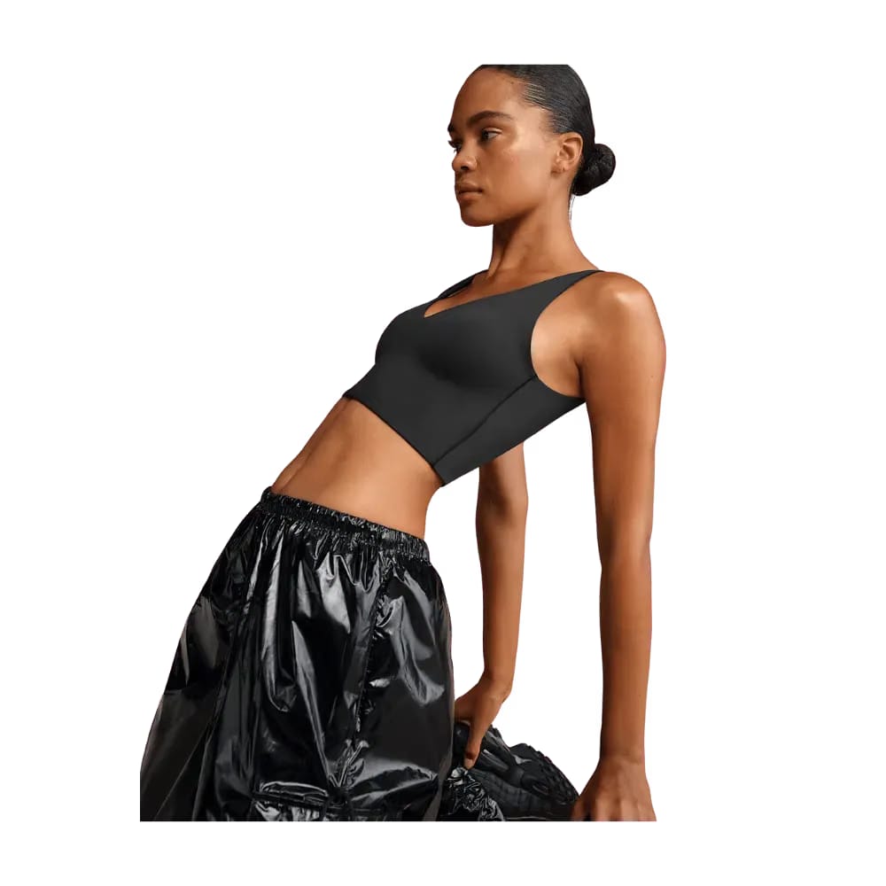 Nike X Skims Matte Women's V-Neck Long-Line Bra OBSIDIAN