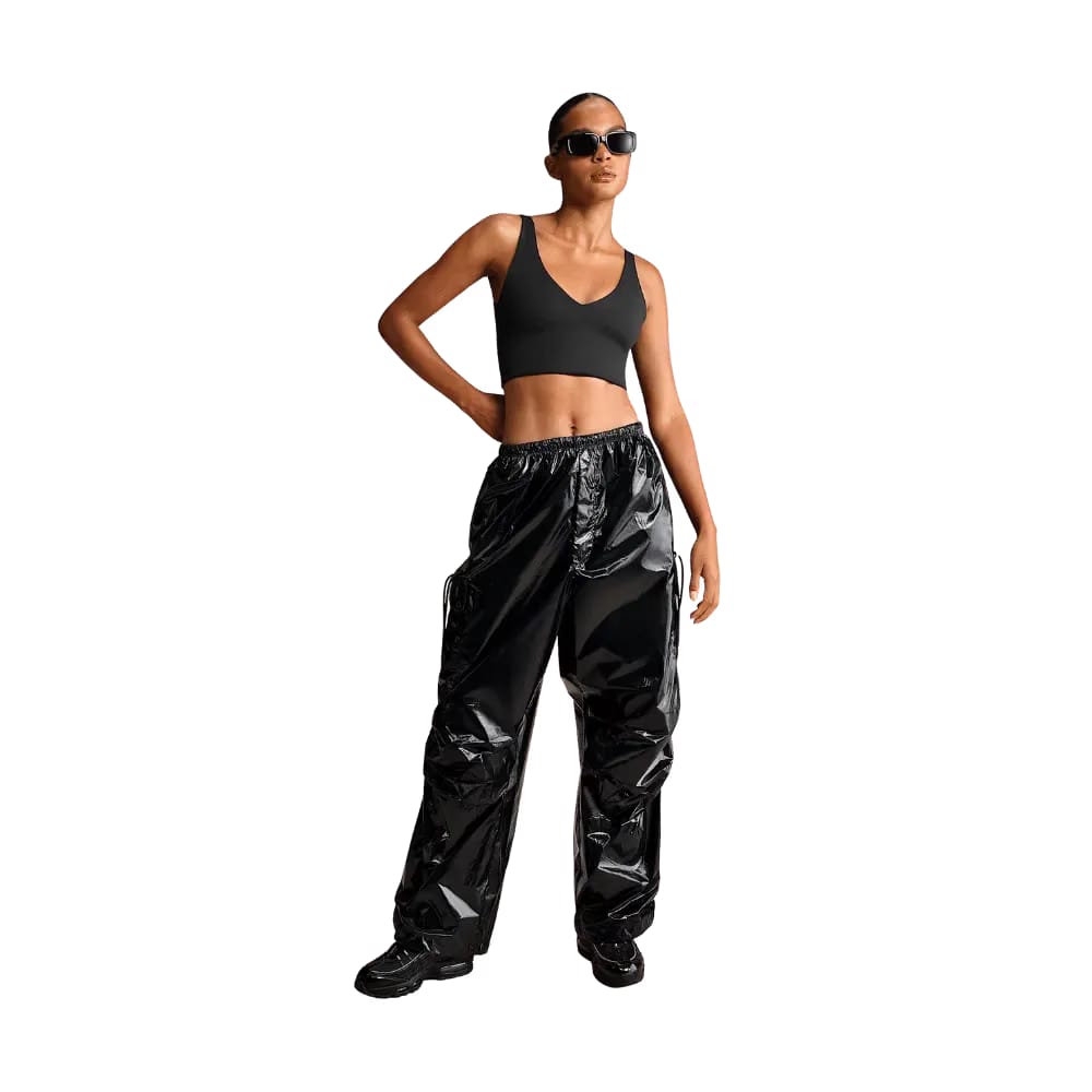Nike X Skims Matte Women's V-Neck Long-Line Bra OBSIDIAN