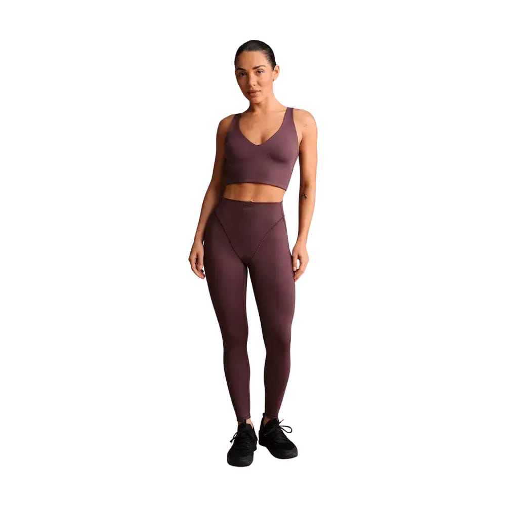 Nike X Skims Matte Women's V-Neck Long-Line Bra CURRANT