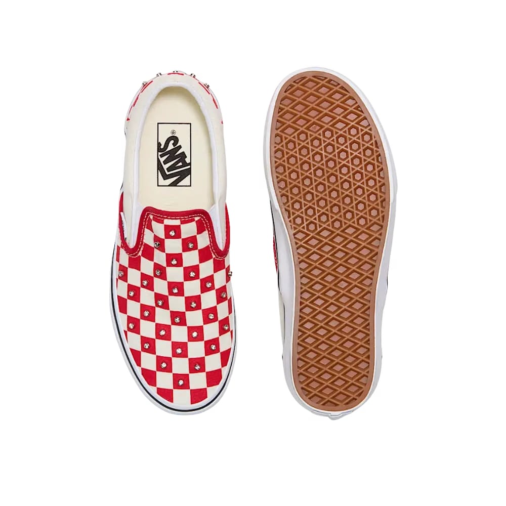 Vans Classic Slip-On Checkerboard Shoe Racing Red