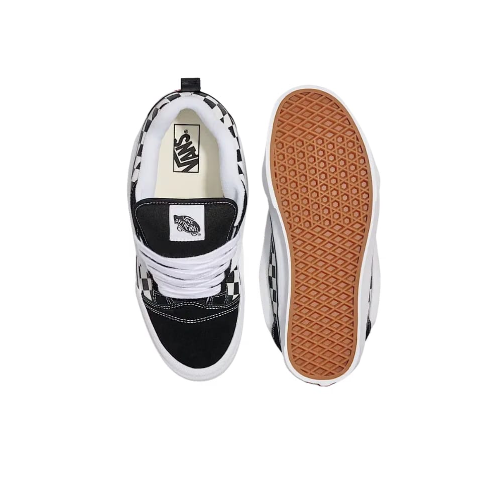 Vans Knu Skool Checkerboard Shoe Black And White
