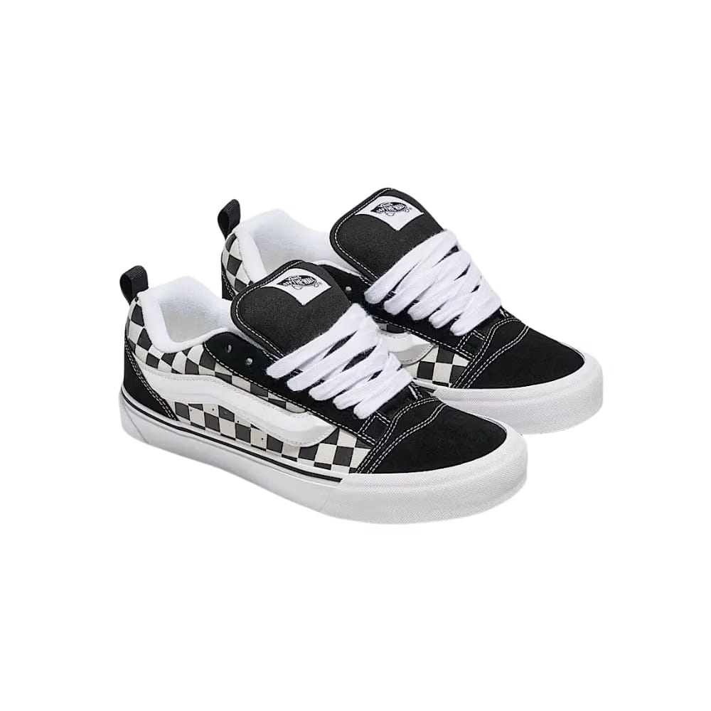 Vans Knu Skool Checkerboard Shoe Black And White