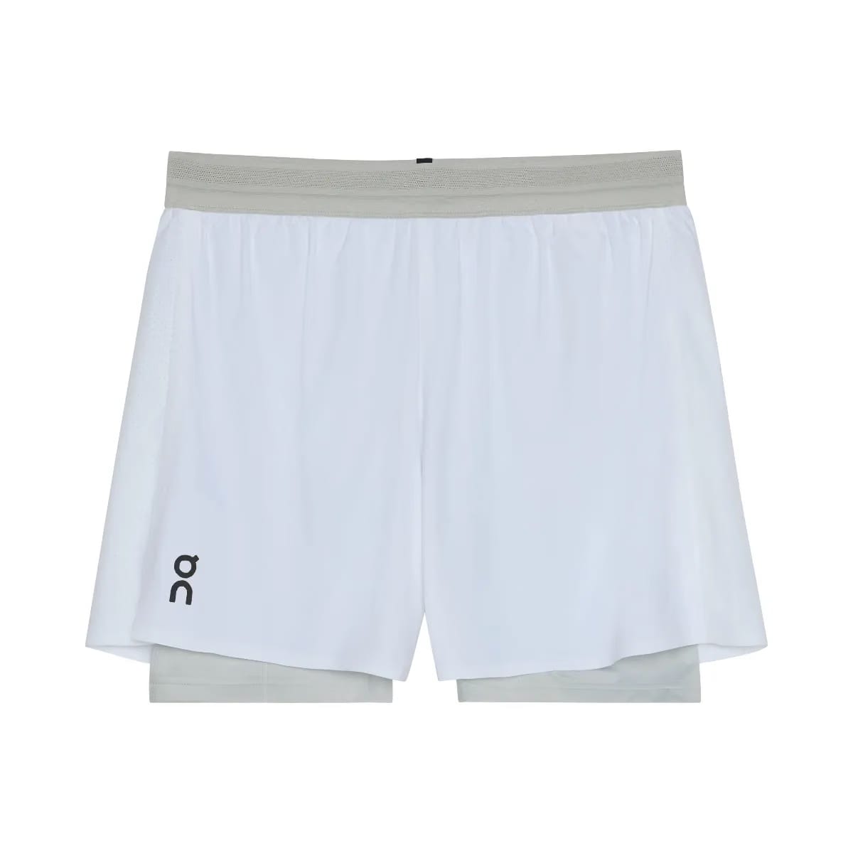 On 5" Performance 2/1 Shorts White | Glacier