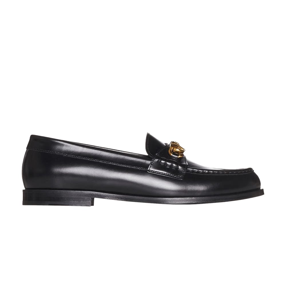 Valentino Chain V Logo Loafer Black