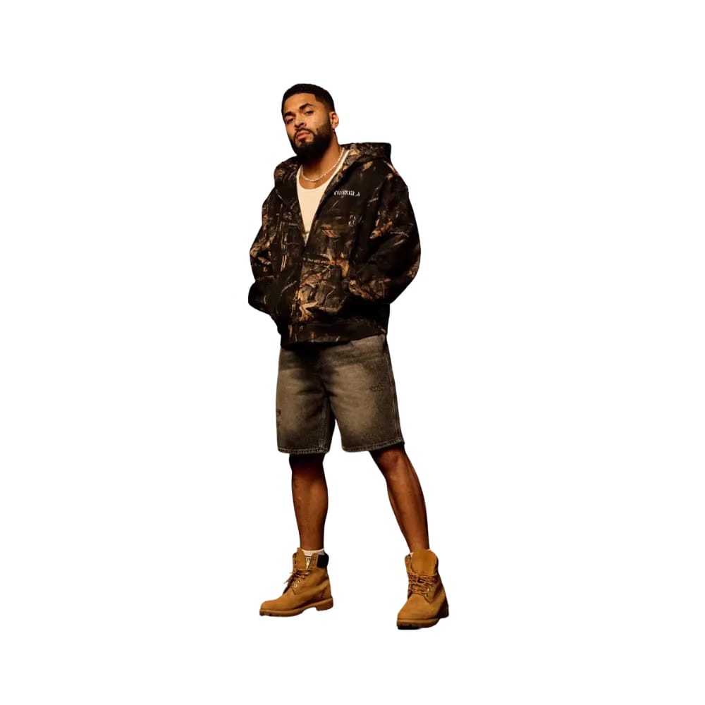 YoungLA Tree Camo Collection Zip Up Black Tree Camo