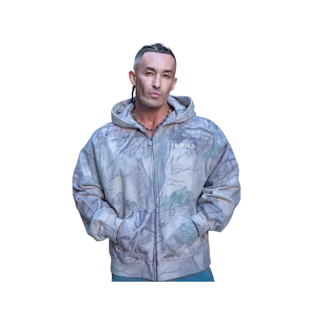 YoungLA Tree Camo Collection Zip Up Desert Tan Tree Camo