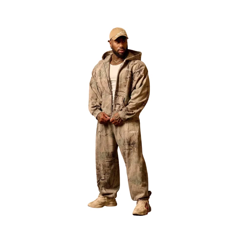 YoungLA Tree Camo Collection Zip Up Beige Tree Camo