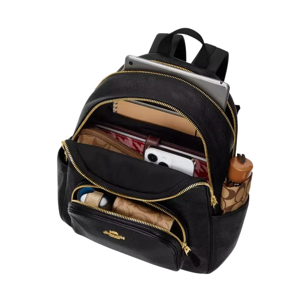 Coach Court Backpack In Signature Canvas Denim Red