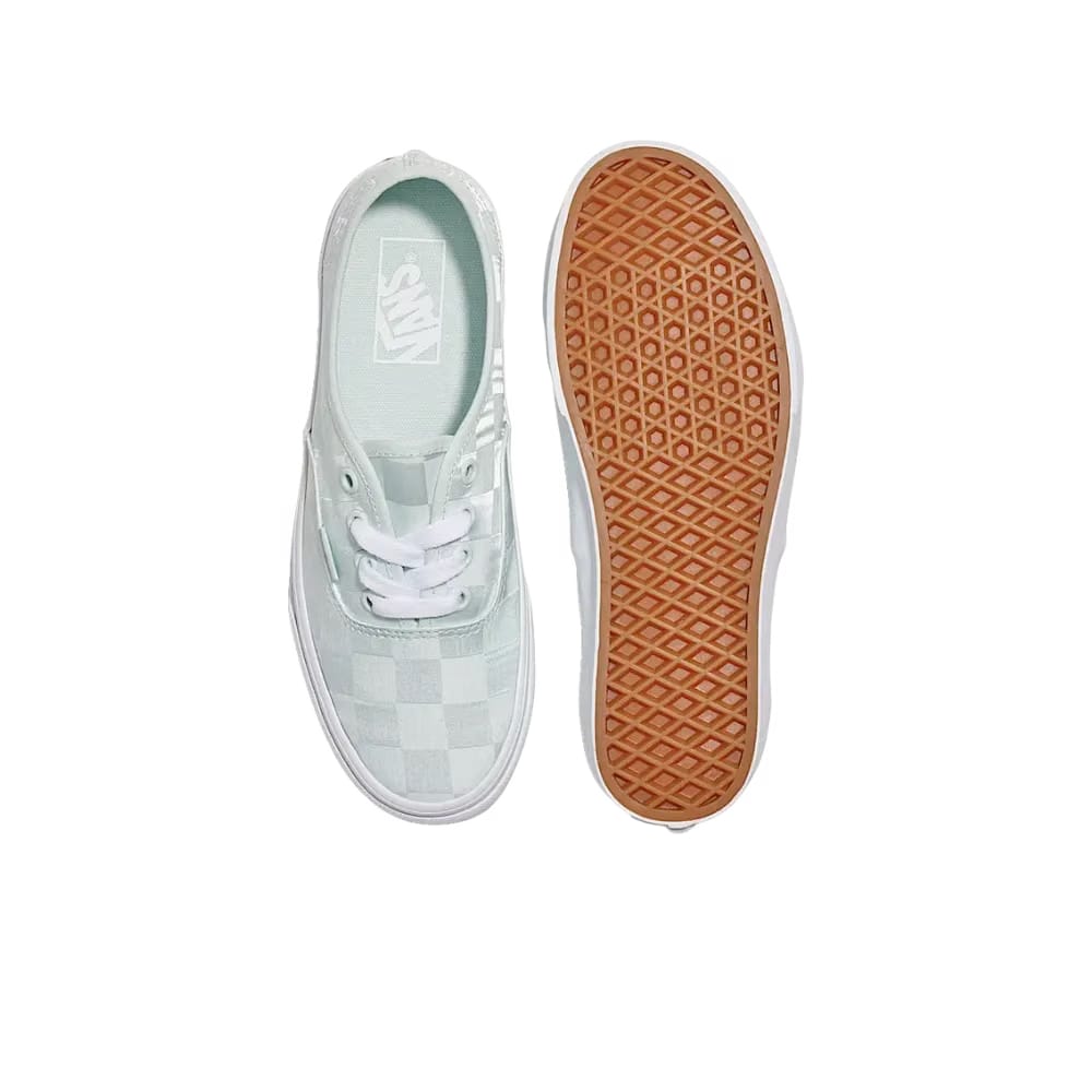 Vans Authentic Checkerboard Satin Shoe Spa Blue