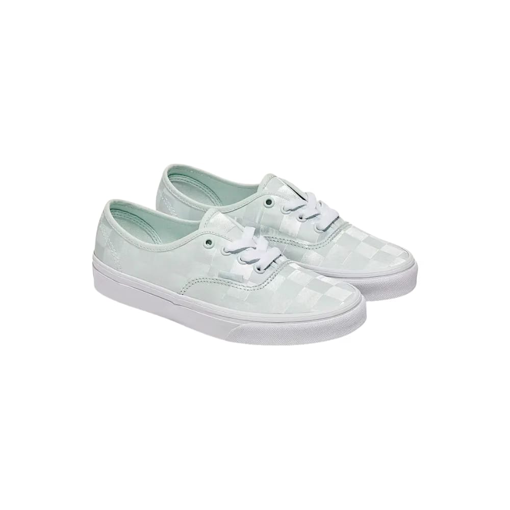 Vans Authentic Checkerboard Satin Shoe Spa Blue