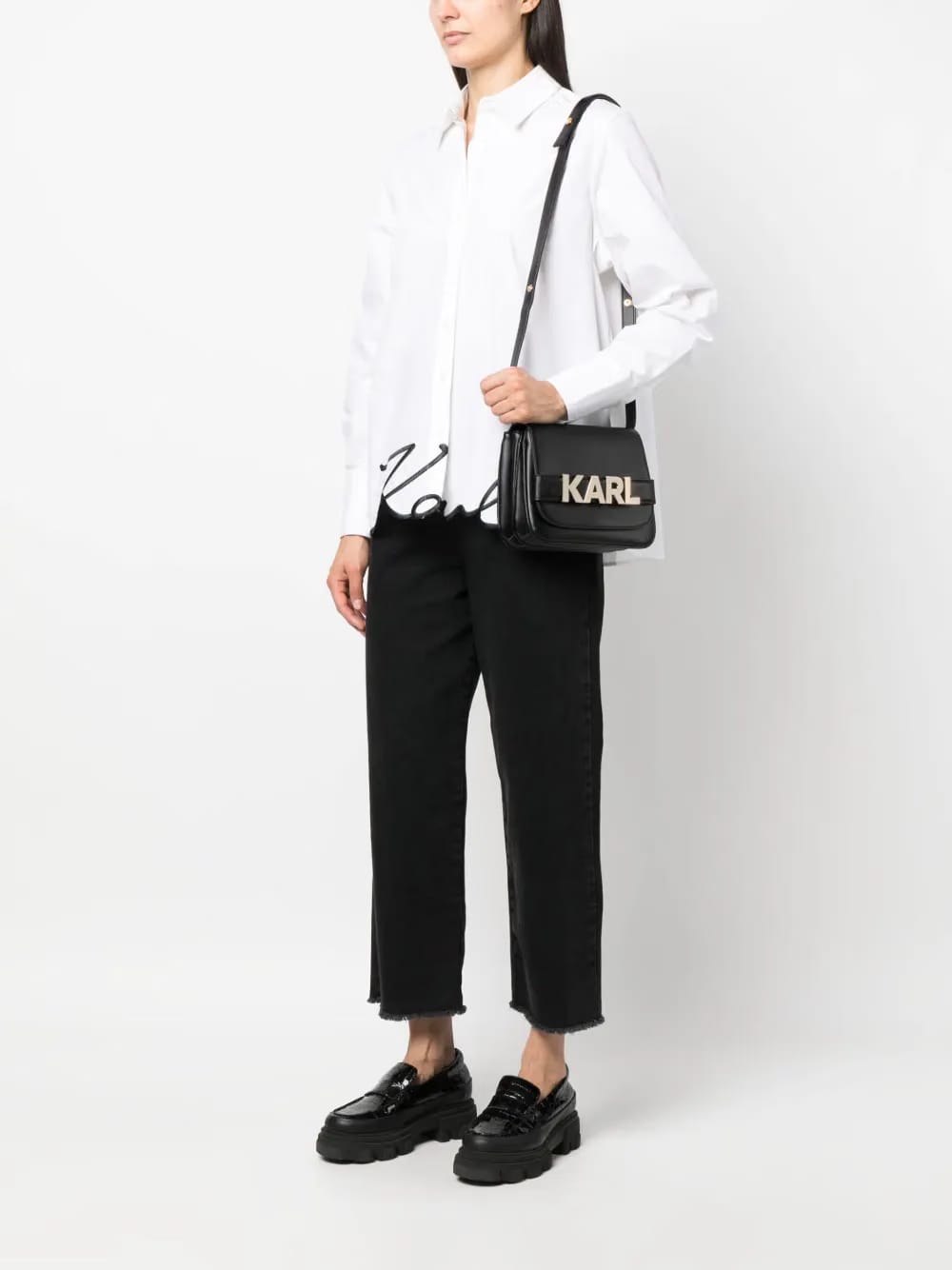 K/Letters logo-plaque crossbody bag