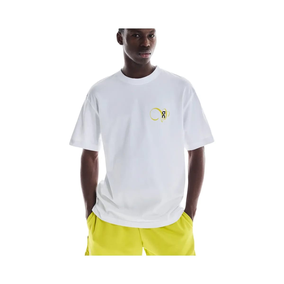 On Club-T Graphic White | Lime