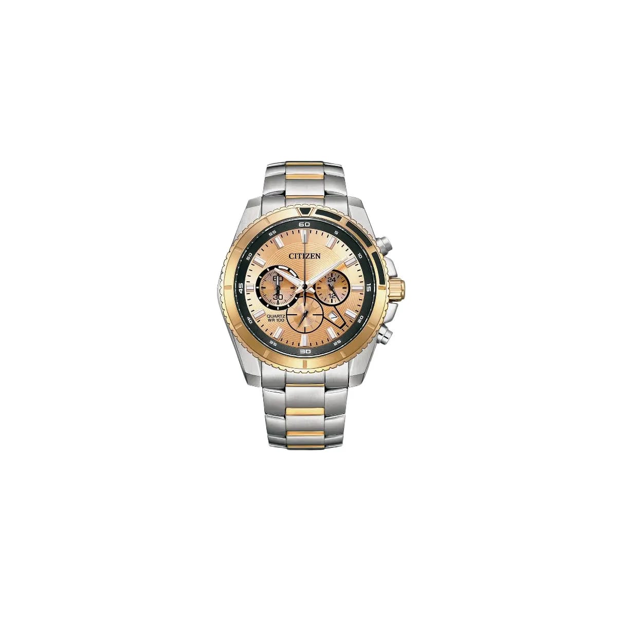 Citizen Men Quartz Bronze Dial Chronograph Stainless Steel An8204-59X