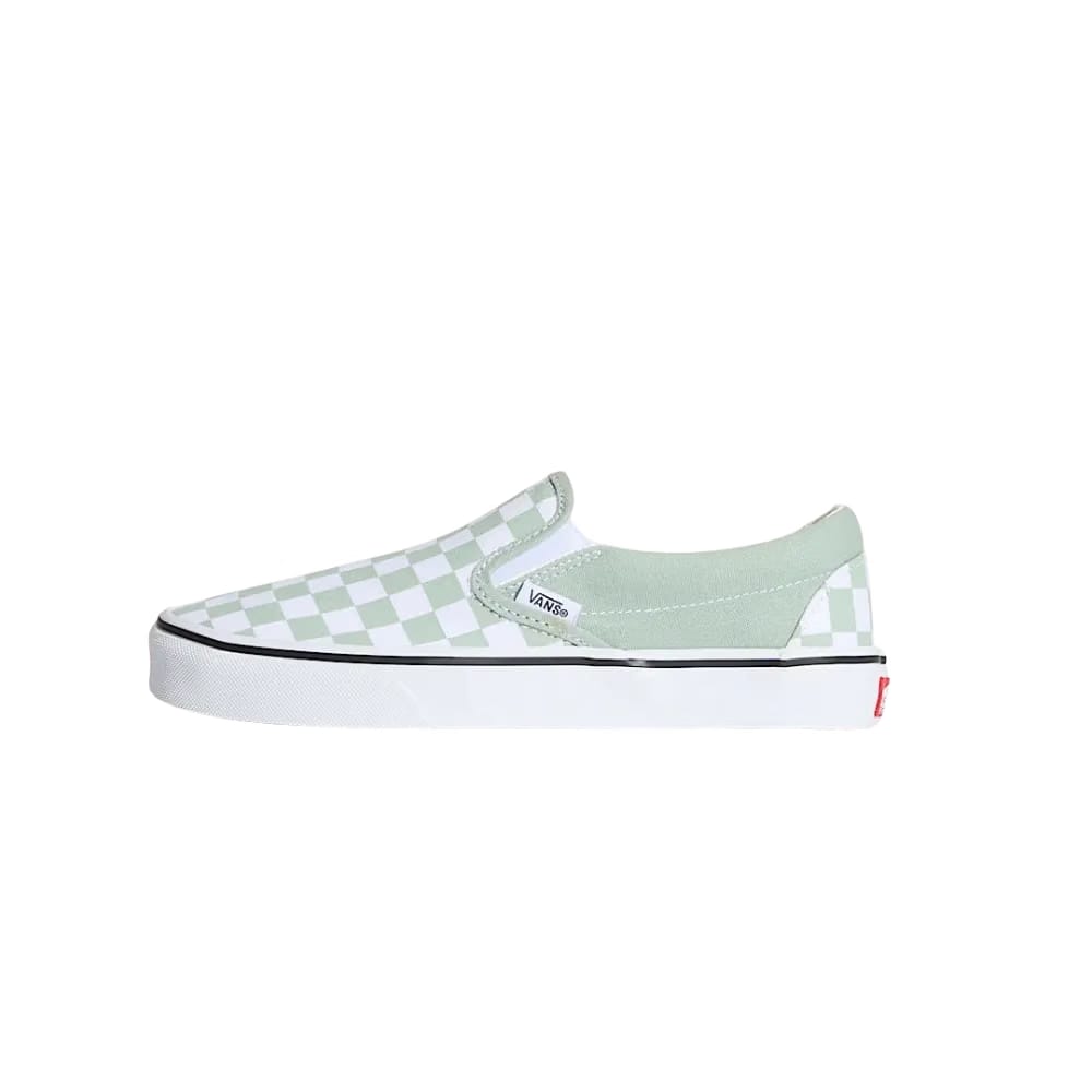 Vans Classic Slip-On Checkerboard Shoe Grey Olive Green