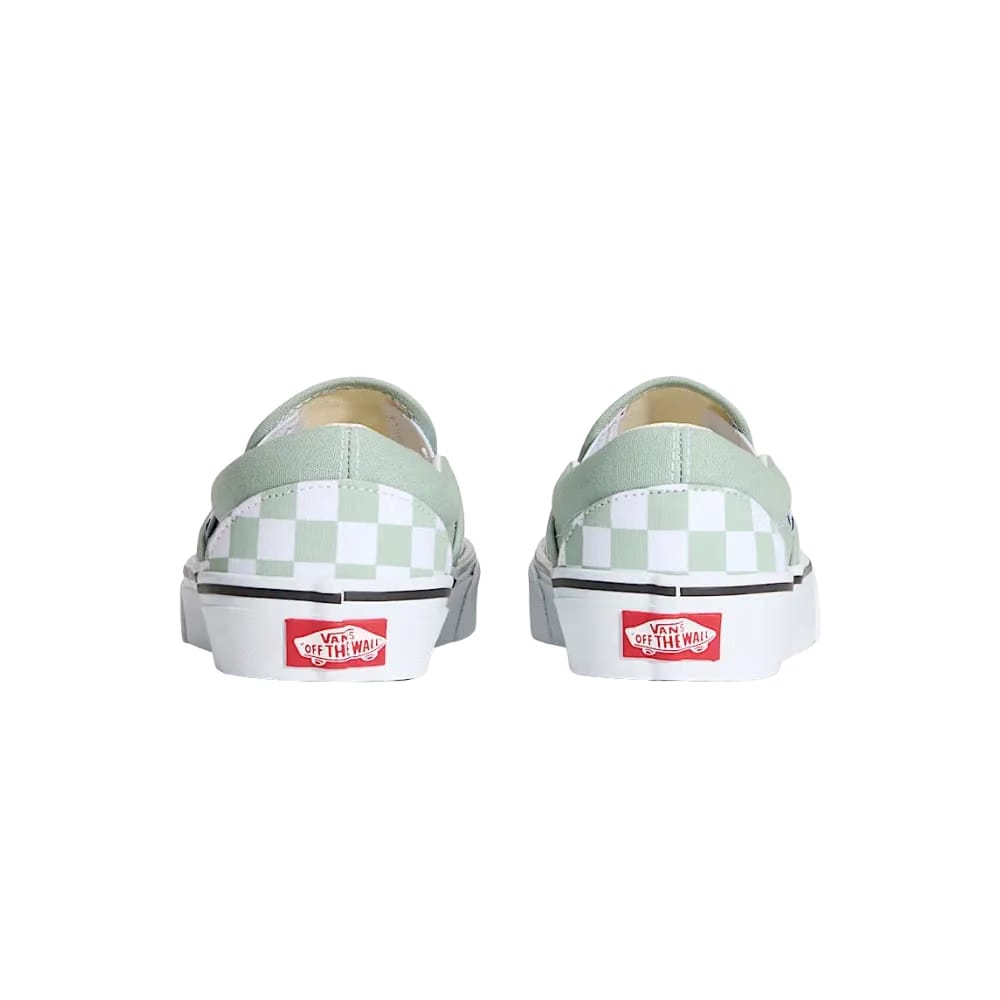Vans Classic Slip-On Checkerboard Shoe Grey Olive Green