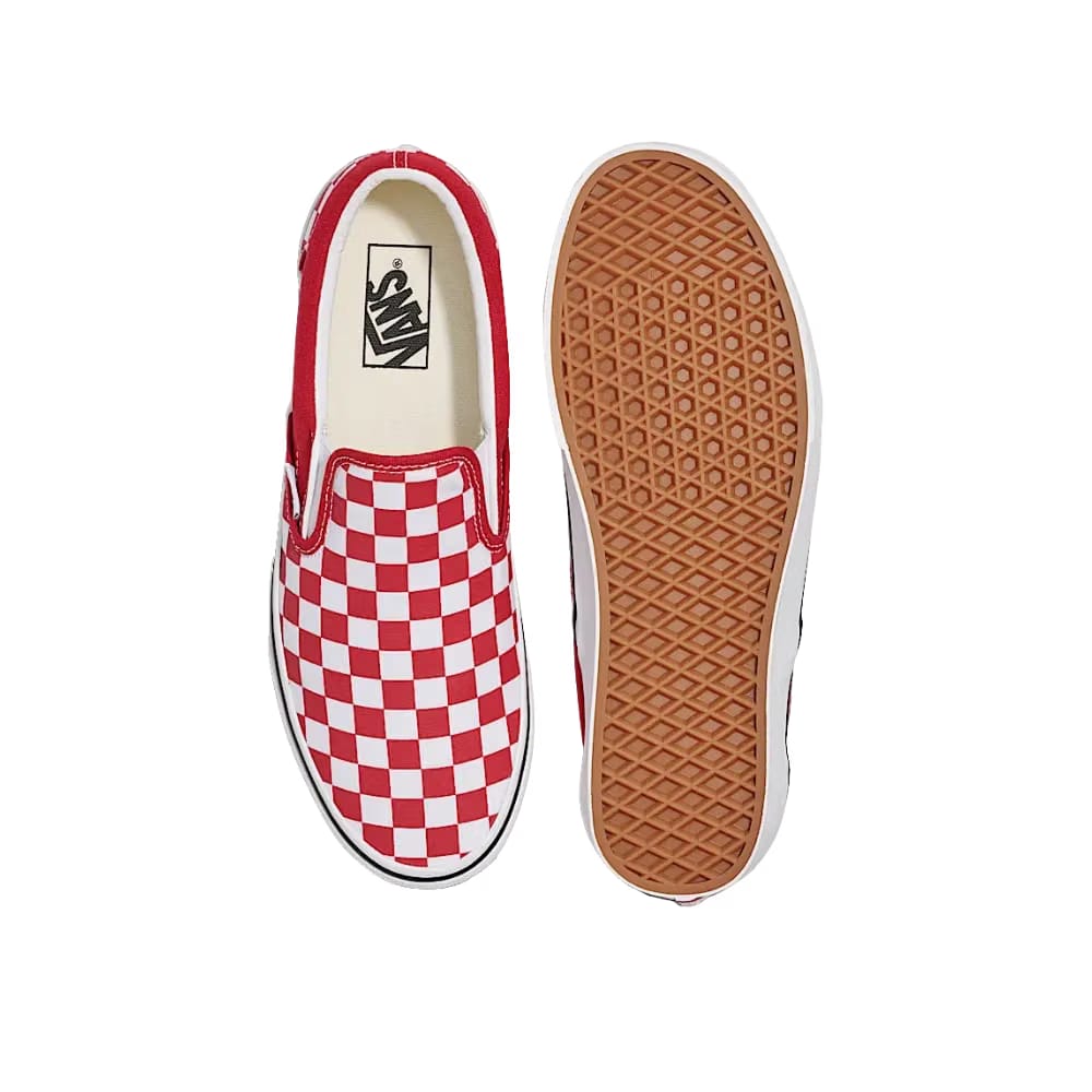 Vans Classic Slip-On Checkerboard Shoe Chili Pepper Red