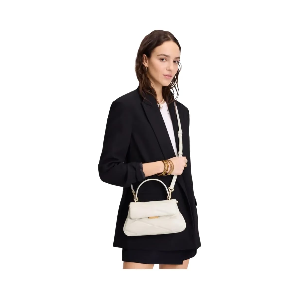 Kate Spade Grace Quilted Top Handle Bag Cream