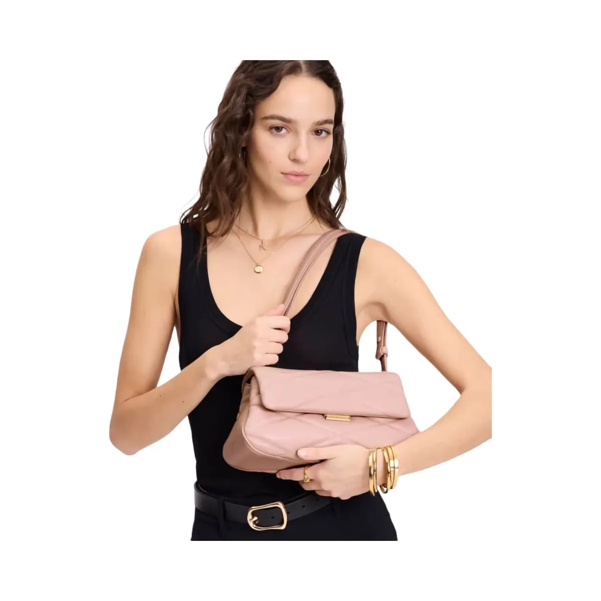 Kate Spade Grace Quilted Convertible Shoulder Bag Rose Smoke
