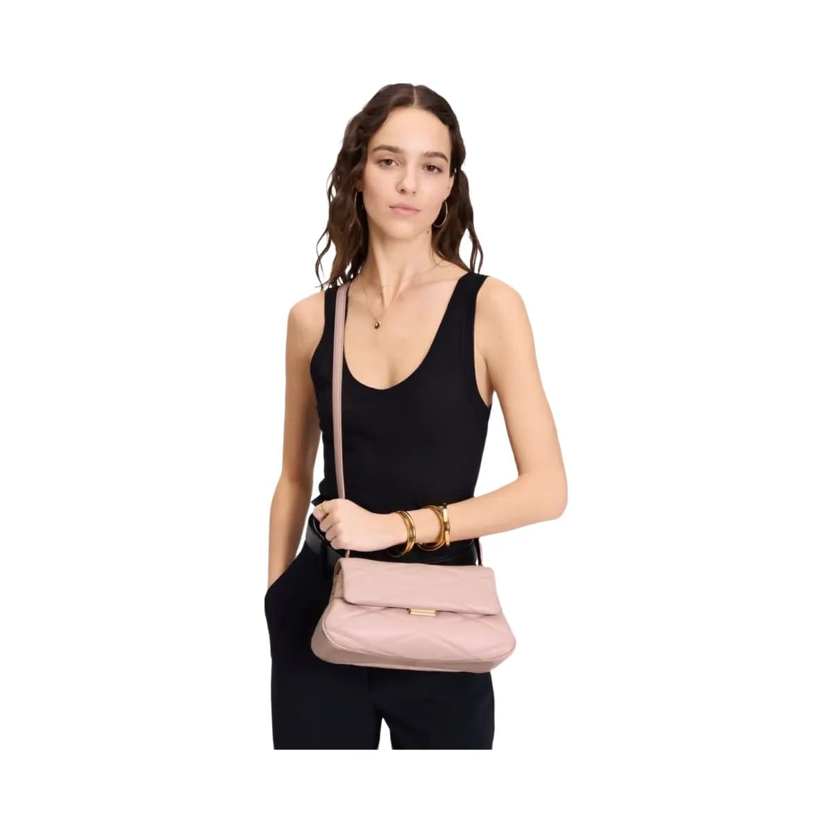 Kate Spade Grace Quilted Convertible Shoulder Bag Rose Smoke
