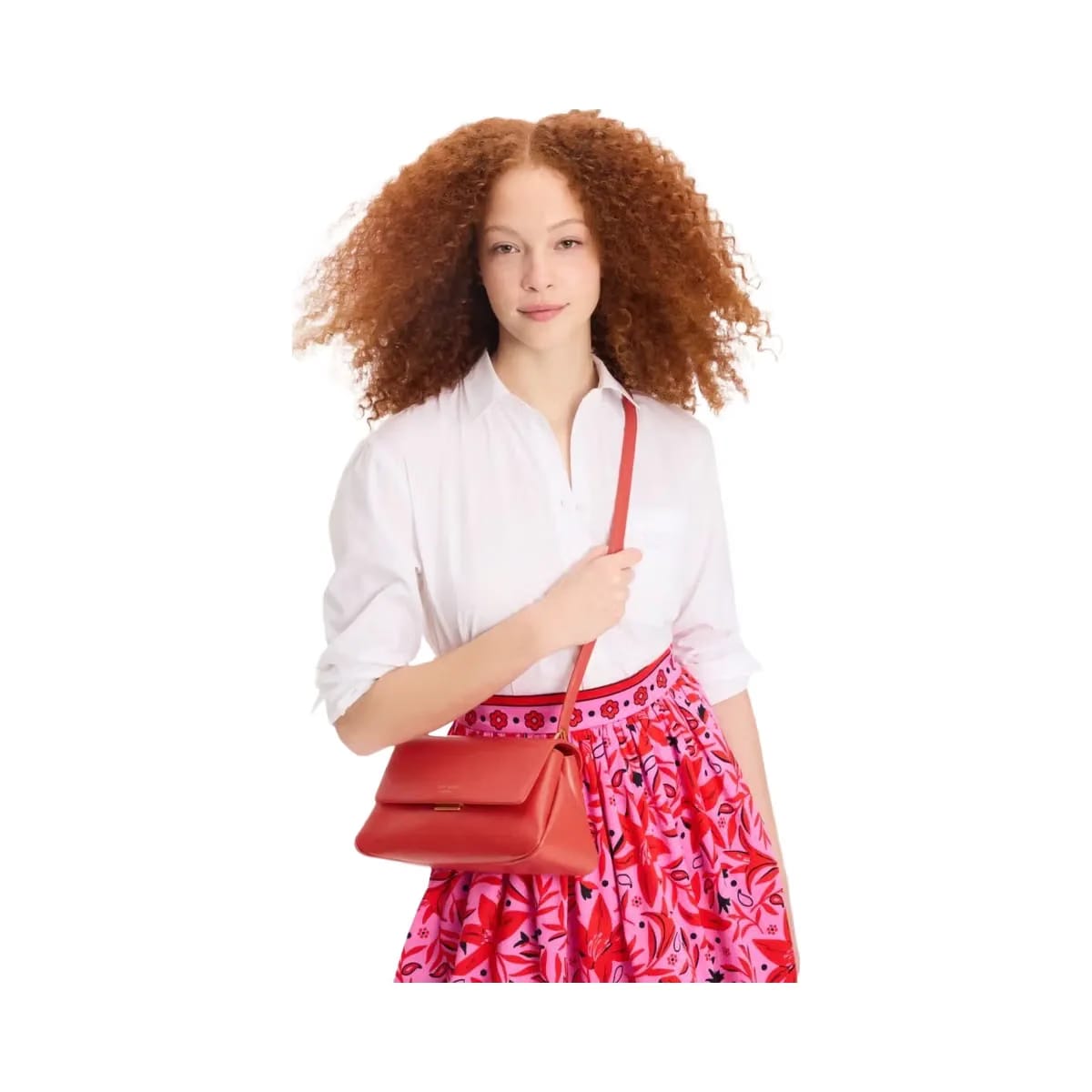 Kate Spade Grace Convertible Shoulder Bag Flame Scarlet